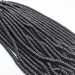 Premium black spinel bead strand Handmade jewelry black bead supplies