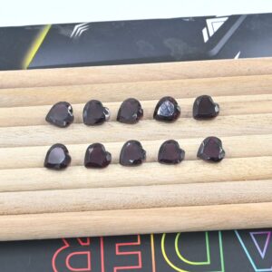 Heart Cut Red Garnet Gemstone, Faceted Loose Stone