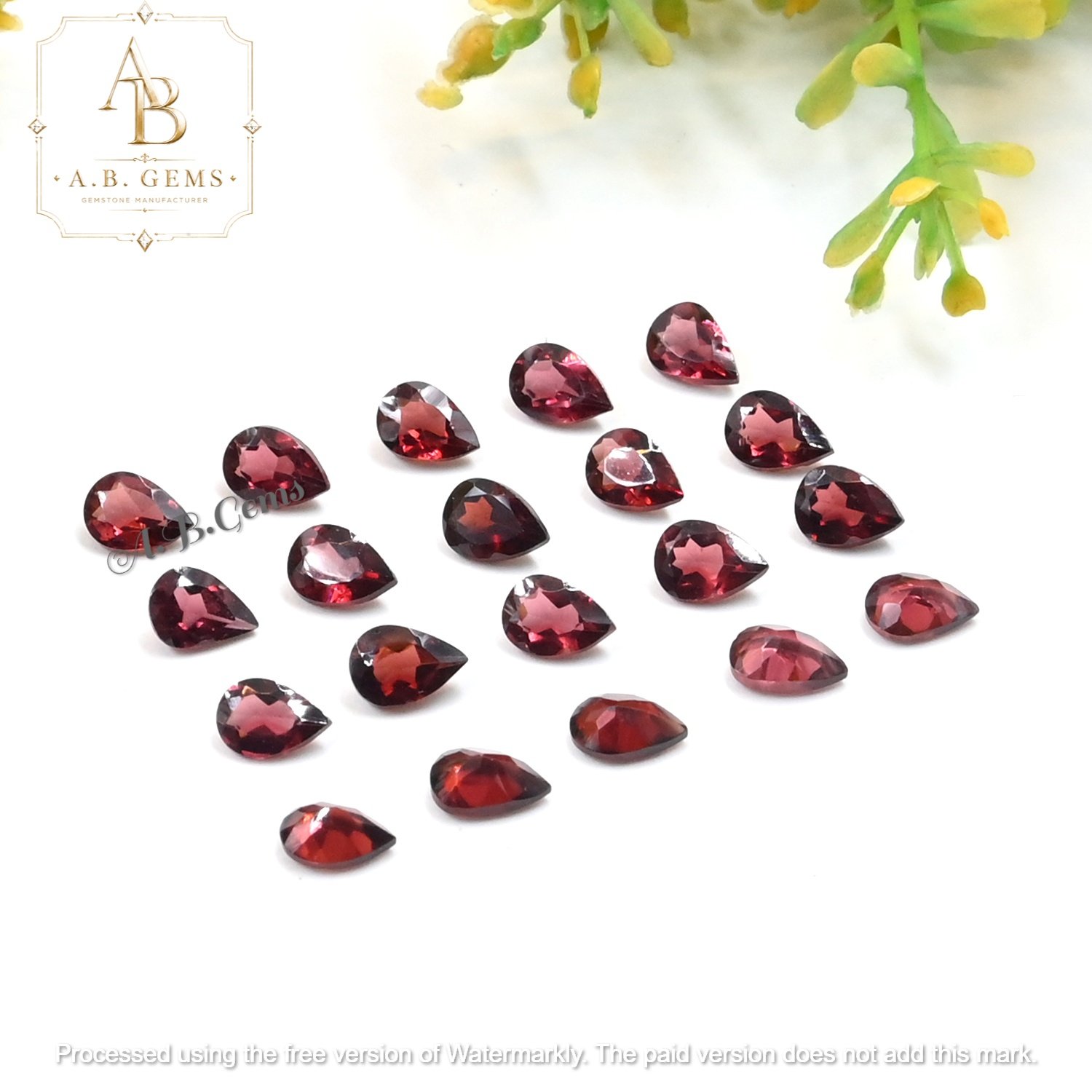 Natural Red Mozambique Garnet, Pear Shape 8x12mm Loose Gemstone (Faceted) AAA Quality, Perfect For Jewelry